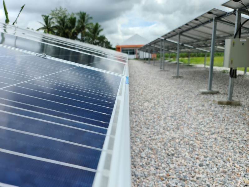 ติดตั้งระบบไฟฟ้า Solar Offgrid 10KV พร้อมอุปกรณ์ สำหรับสถานีสูบน้ำด้วยไฟฟ้าพลังงานแสงอาทิตย์ชนิดหอยโข่งขับด้วยมอเตอร์ไฟฟ้าบ้านนาบ่อคำ จ.กำแพงเพชร